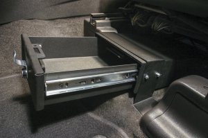 Ford Police Interceptor Underseat Drawer - Front - Tuffy Products - Standard Key - Black - `11-`24